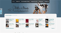 Desktop Screenshot of petsandpawscremation.com